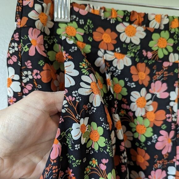 Traffic People High Waist Floral Margot Wide Leg Trousers women's sz S - Picture 13 of 14